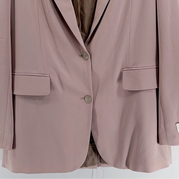 Aritzia Babaton Agency Blazer Pink Single Breasted Longline Oversized Medium - Picture 5 of 8